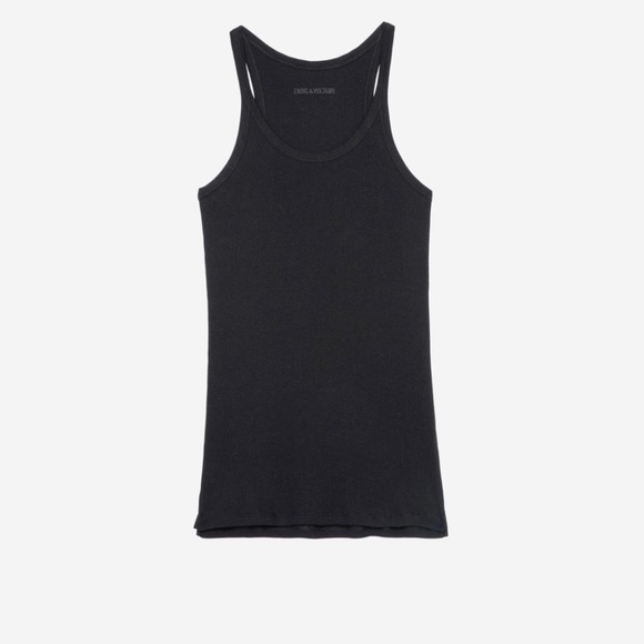 Zadig&Voltaire Alba Wing Ribbed Tank Top Black. S/S 2023 Collection 🖤 New w/tag - Picture 8 of 10